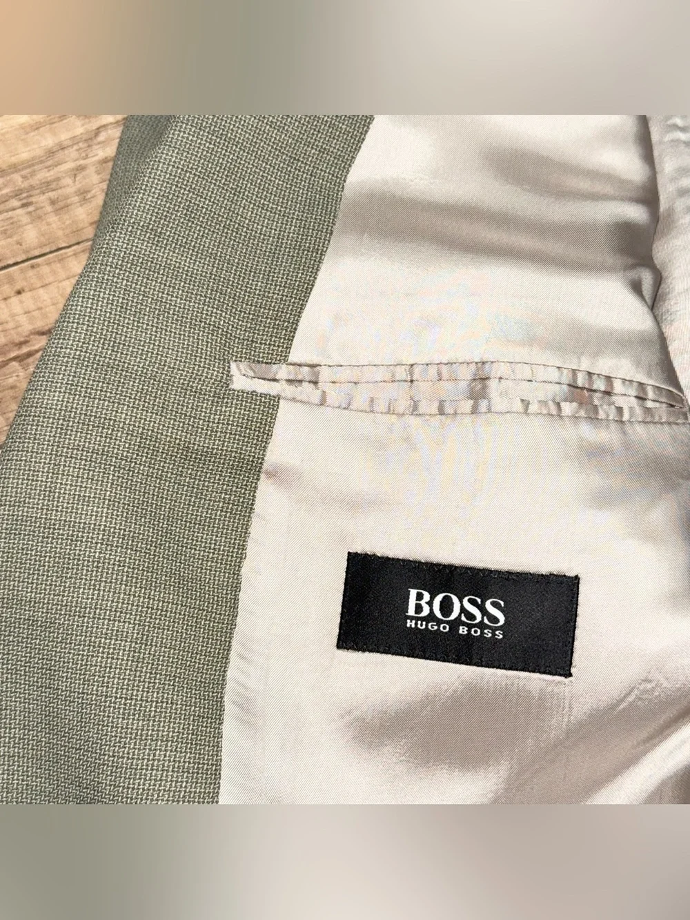 Hugo Boss Bigsby & Kruthers Wool Dark Tan USA Made Vintage 90s Blazer Mens 48R